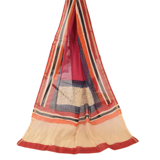 Sanskriti Vintage Indian Dupatta Long Stole Pure Cotton Printed Premium Scarves