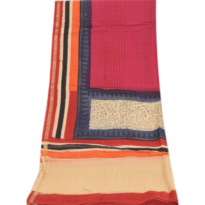 Sanskriti Vintage Indian Dupatta Long Stole Pure Cotton Printed Premium Scarves
