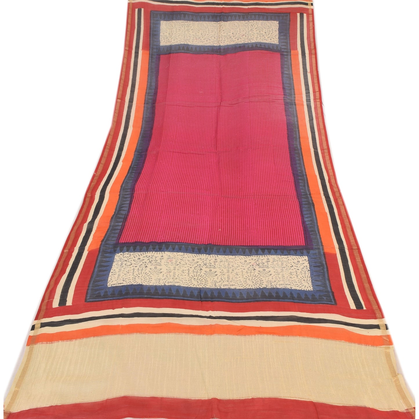 Sanskriti Vintage Indian Dupatta Long Stole Pure Cotton Printed Premium Scarves