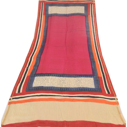 Sanskriti Vintage Indian Dupatta Long Stole Pure Cotton Printed Premium Scarves