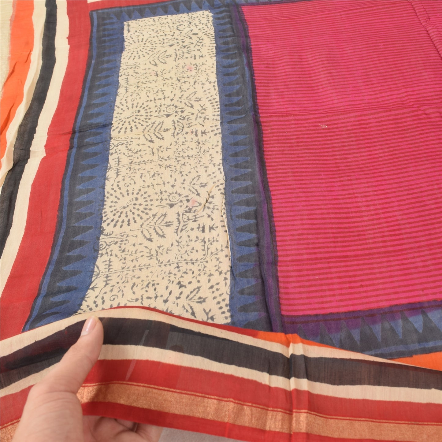 Sanskriti Vintage Indian Dupatta Long Stole Pure Cotton Printed Premium Scarves