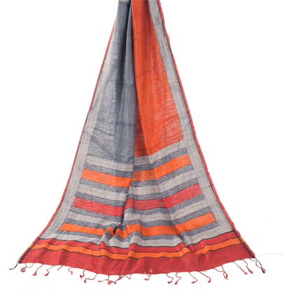 Sanskriti Vintage Red Dupatta Long Stole Pure Silk Printed Premium Wrap Scarves