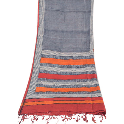 Sanskriti Vintage Red Dupatta Long Stole Pure Silk Printed Premium Wrap Scarves