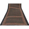 Sanskriti Vintage Black Dupatta Long Stole Pure Silk Embroidered Printed Scarves