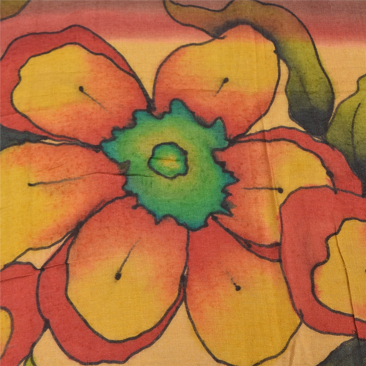 Sanskriti Vintage Red/Cream Dupatta Long Stole Pure Silk Printed Premium Scarves