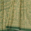 Sanskriti Vintage Long Dupatta/Stål Pure Green/Cream Kalamkari Printed Veil
