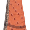Sanskriti Vintage Orange Dupatta Long Stole Cotton Silk Woven Premium Wrap Veil