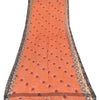 Sanskriti Vintage Orange Dupatta Long Stole Cotton Silk Woven Premium Wrap Veil