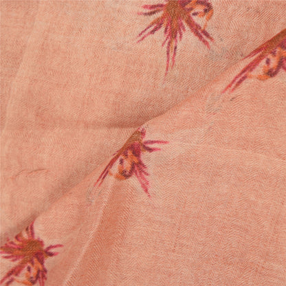 Sanskriti Vintage Orange Dupatta Long Stole Cotton Silk Woven Premium Wrap Veil