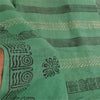Sanskriti Vintage green Dupatta Long Stole Pure Silk Printed Premium Wrap Hijab
