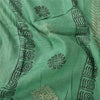 Sanskriti Vintage green Dupatta Long Stole Pure Silk Printed Premium Wrap Hijab