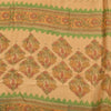 Sanskriti Vintage Beige Dupatta Long Stole Pure Silk Printed Woven Premium Veil