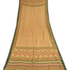 Sanskriti Vintage Beige Dupatta Long Stole Pure Silk Printed Woven Premium Veil