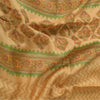 Sanskriti Vintage Beige Dupatta Long Stole Pure Silk Printed Woven Premium Veil