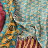 Sanskriti Vintage Cream/yellow Dupatta Long Stole Cotton Silk Printed Wrap Veil