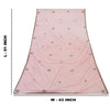 Sanskriti Vintage Long Dupatta/Stole Indian Pink Net Mesh Hand Beaded Scarf Veil