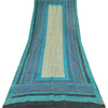 Sanskriti Vintage Blue Dupatta Long Stole Pure Silk Printed Premium Wrap Scarves