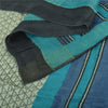 Sanskriti Vintage Blue Dupatta Long Stole Pure Silk Printed Premium Wrap Scarves
