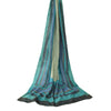 Sanskriti Vintage Blue Dupatta Long Stole Pure Silk Printed Premium Wrap Scarves
