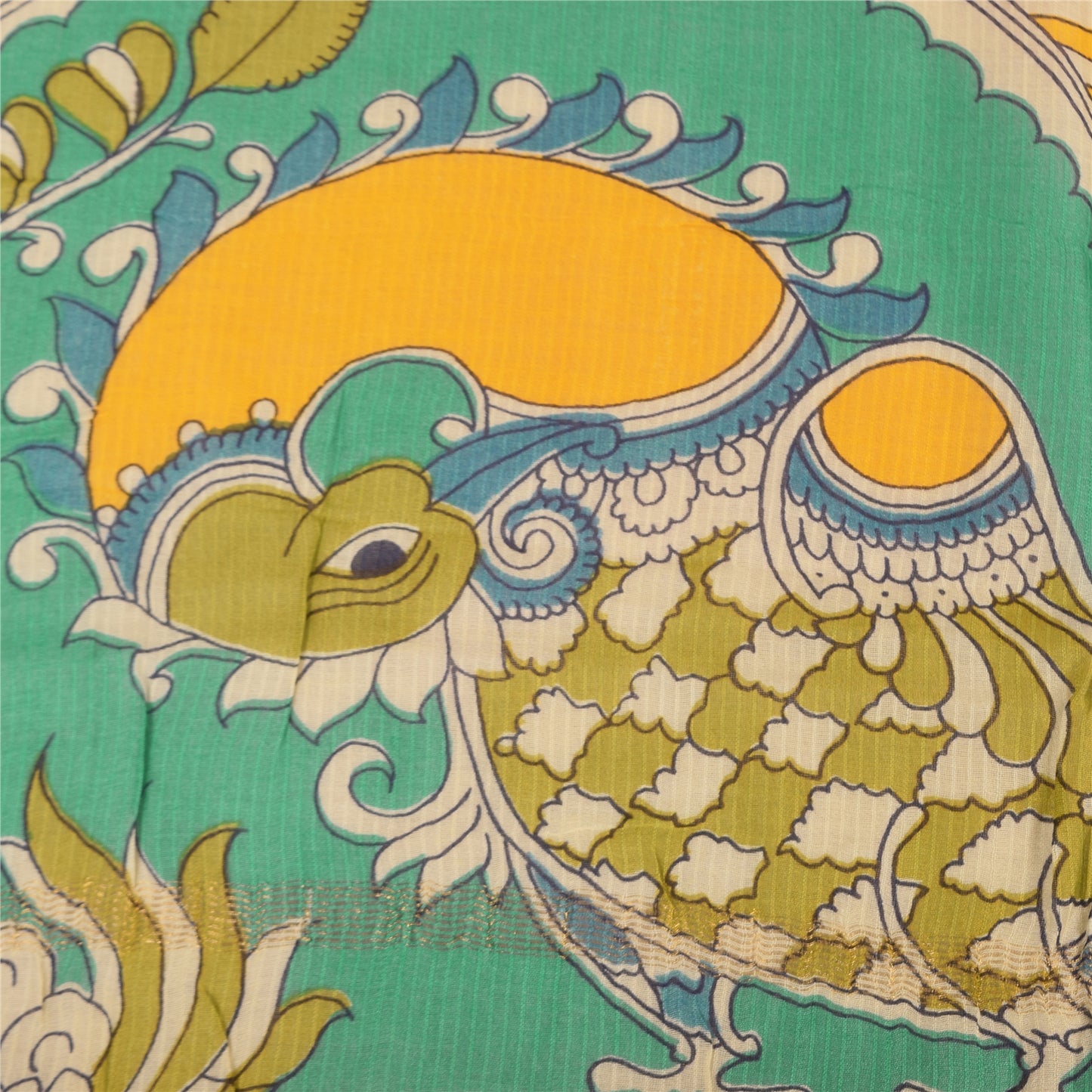 Sanskriti Vintage Long Dupatta/Stole Pure Cotton Mauve Kalamkari Block Printed