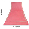 Sanskriti Vintage Long Dupatta/Stole Pure Georgette Pink Hand Beaded Woven Veil
