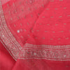 Sanskriti Vintage Long Dupatta/Stole Pure Georgette Pink Hand Beaded Woven Veil