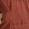 Sanskriti Vintage Long Dupatta/Stole Pure Silk Rusty Orange Solid Scarf Veil