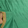 Sanskriti Vintage Long Dupatta/Stole Pure Silk Green Solid Wrap Scarf Scarves