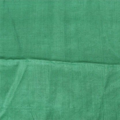 Sanskriti Vintage Long Dupatta/Stole Pure Silk Green Solid Wrap Scarf Scarves