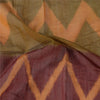 Sanskriti Vintage Long Dupatta/Stole Cotton Silk Hand Ikat Woven Wrap Scarf Veil
