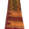 Sanskriti Vintage Long Dupatta/Stole Cotton Silk Hand Ikat Woven Wrap Scarf Veil
