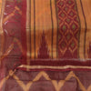 Sanskriti Vintage Long Dupatta/Stole Cotton Silk Hand Ikat Woven Wrap Scarf Veil