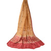 Sanskriti Vintage Long Dupatta/Stole Pure Silk Woven/Embroidered Scarf Wrap Veil