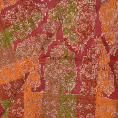 Sanskriti Vintage Long Dupatta/Stole Pure Silk Woven/Embroidered Scarf Wrap Veil