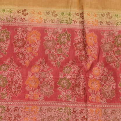 Sanskriti Vintage Long Dupatta/Stole Pure Silk Woven/Embroidered Scarf Wrap Veil