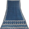 Sanskriti Vintage Long Dupatta/Stole Pure Cotton Bagru Blue Hand Block Wrap Veil