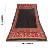 Sanskriti Vintage Long Dupatta/Stole Cotton Silk Black Printed/Solid Scarf Veil