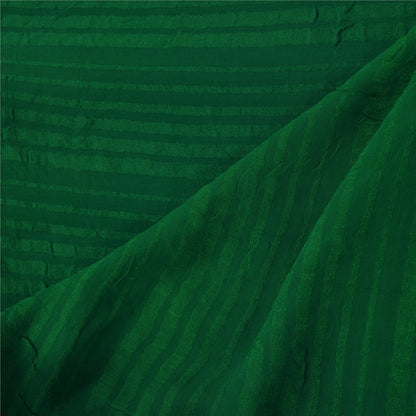 Sanskriti Vintage Long Dupatta/Stole Pure Georgette Green Woven Embroidery Patch