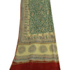 Sanskriti Vintage Long Dupatta/Stole Pure Cotton Handmade Kalamkari Peacock Veil