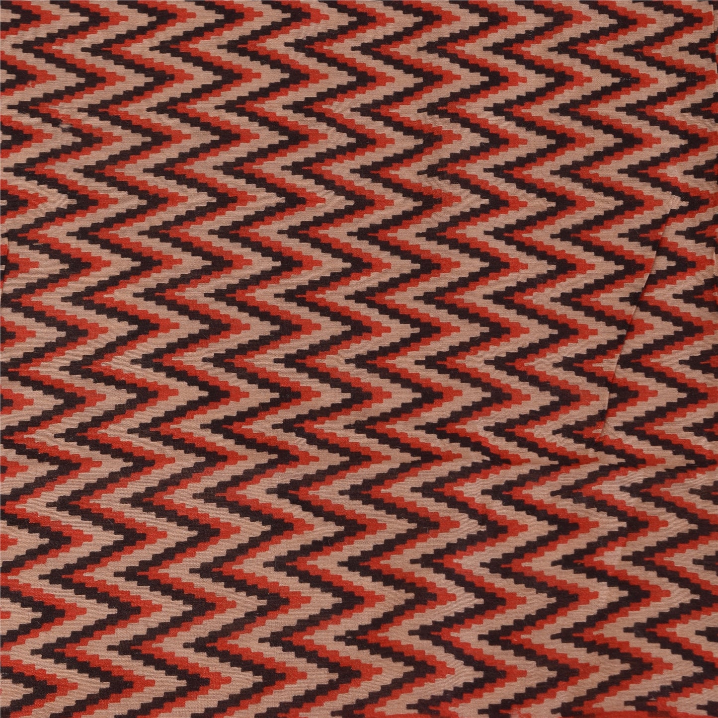 Sanskriti Vintage Orange Dupatta Long Stole Pure Silk Printed Premium Wrap Veil