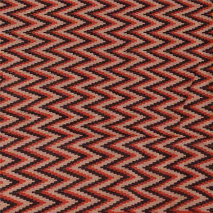 Sanskriti Vintage Orange Dupatta Long Stole Pure Silk Printed Premium Wrap Veil