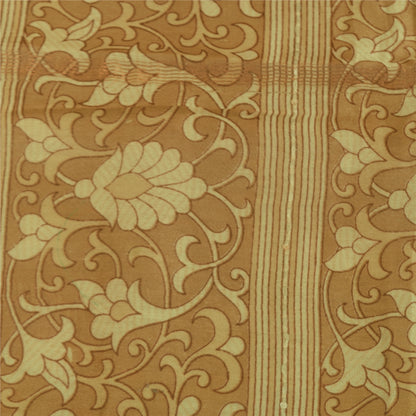 Sanskriti Vintage Cream Dupatta Long Stole Pure Cotton Printed Premium Wrap Veil