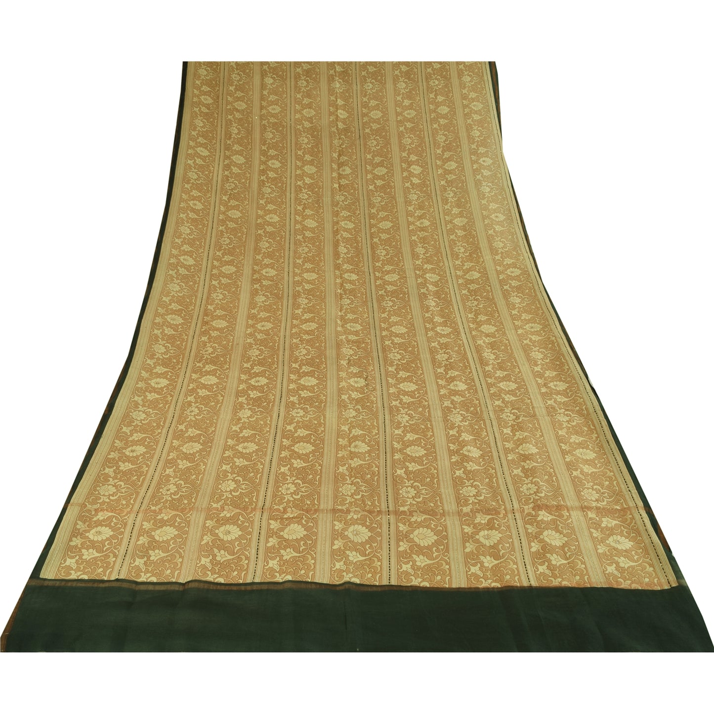 Sanskriti Vintage Cream Dupatta Long Stole Pure Cotton Printed Premium Wrap Veil