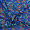 Sanskriti Vintage Blue Dupatta Long Stole Pure Georgette Embroidered Wrap Hijab