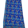 Sanskriti Vintage Blue Dupatta Long Stole Pure Georgette Embroidered Wrap Hijab