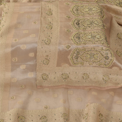 Санскритский винтажный лиловый дупатта длинный палантин из шелка ручной работы с бисером этническая вуаль