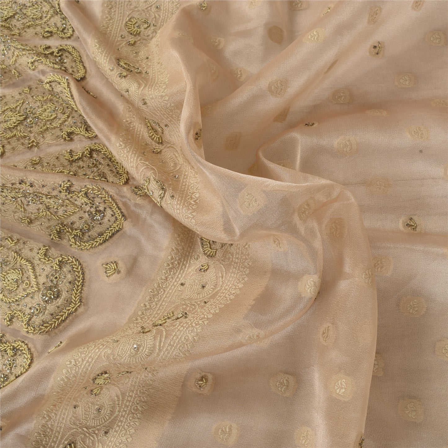 Санскритский винтажный лиловый дупатта длинный палантин из шелка ручной работы с бисером этническая вуаль