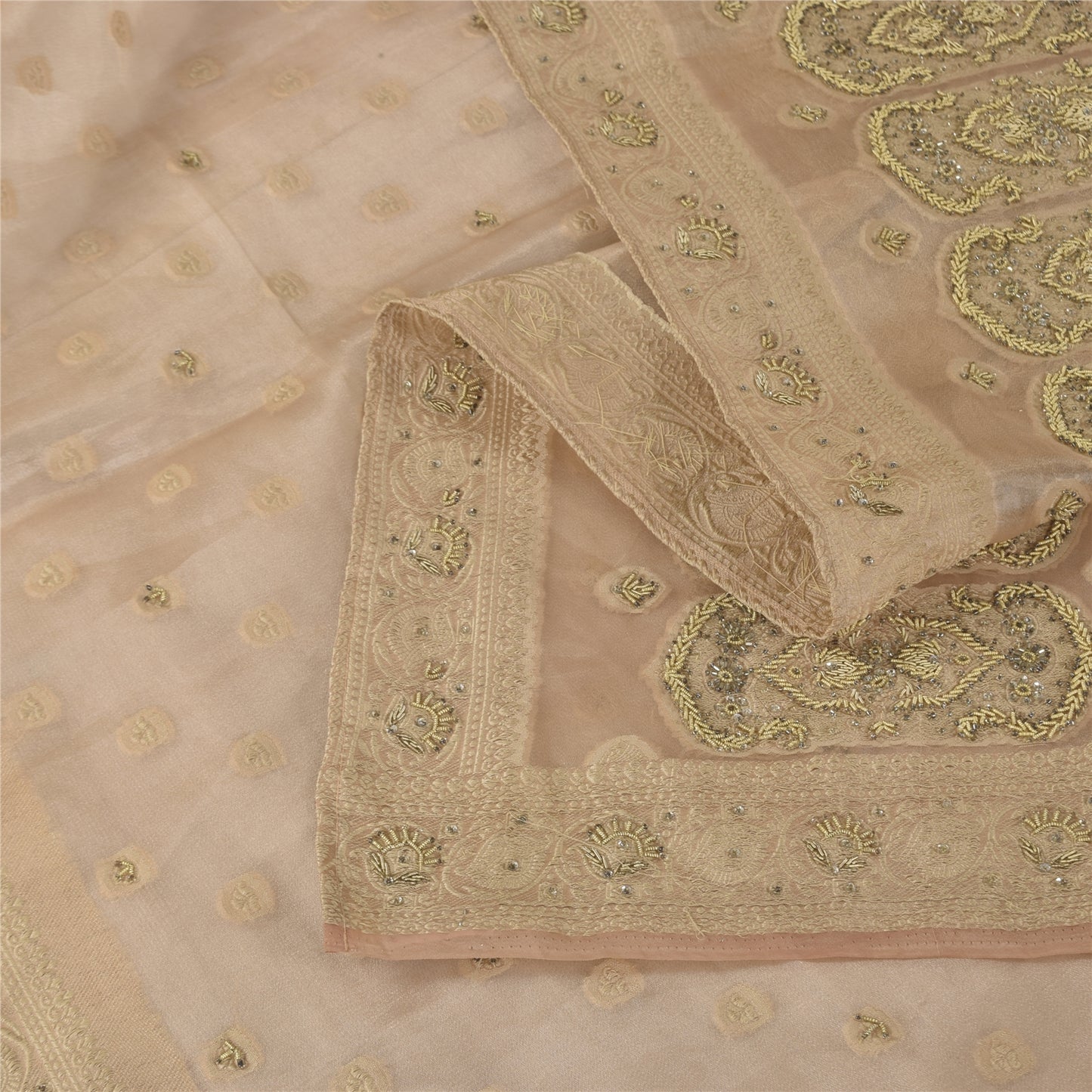 Санскритский винтажный лиловый дупатта длинный палантин из шелка ручной работы с бисером этническая вуаль