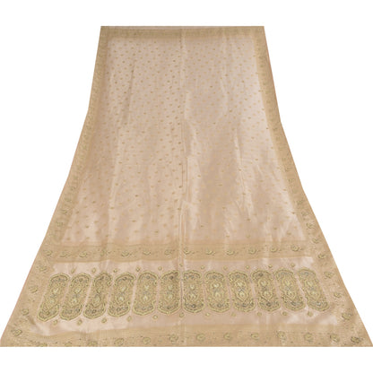 Санскритский винтажный лиловый дупатта длинный палантин из шелка ручной работы с бисером этническая вуаль