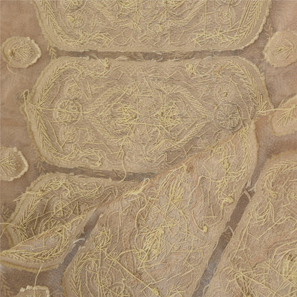 Санскритский винтажный лиловый дупатта длинный палантин из шелка ручной работы с бисером этническая вуаль